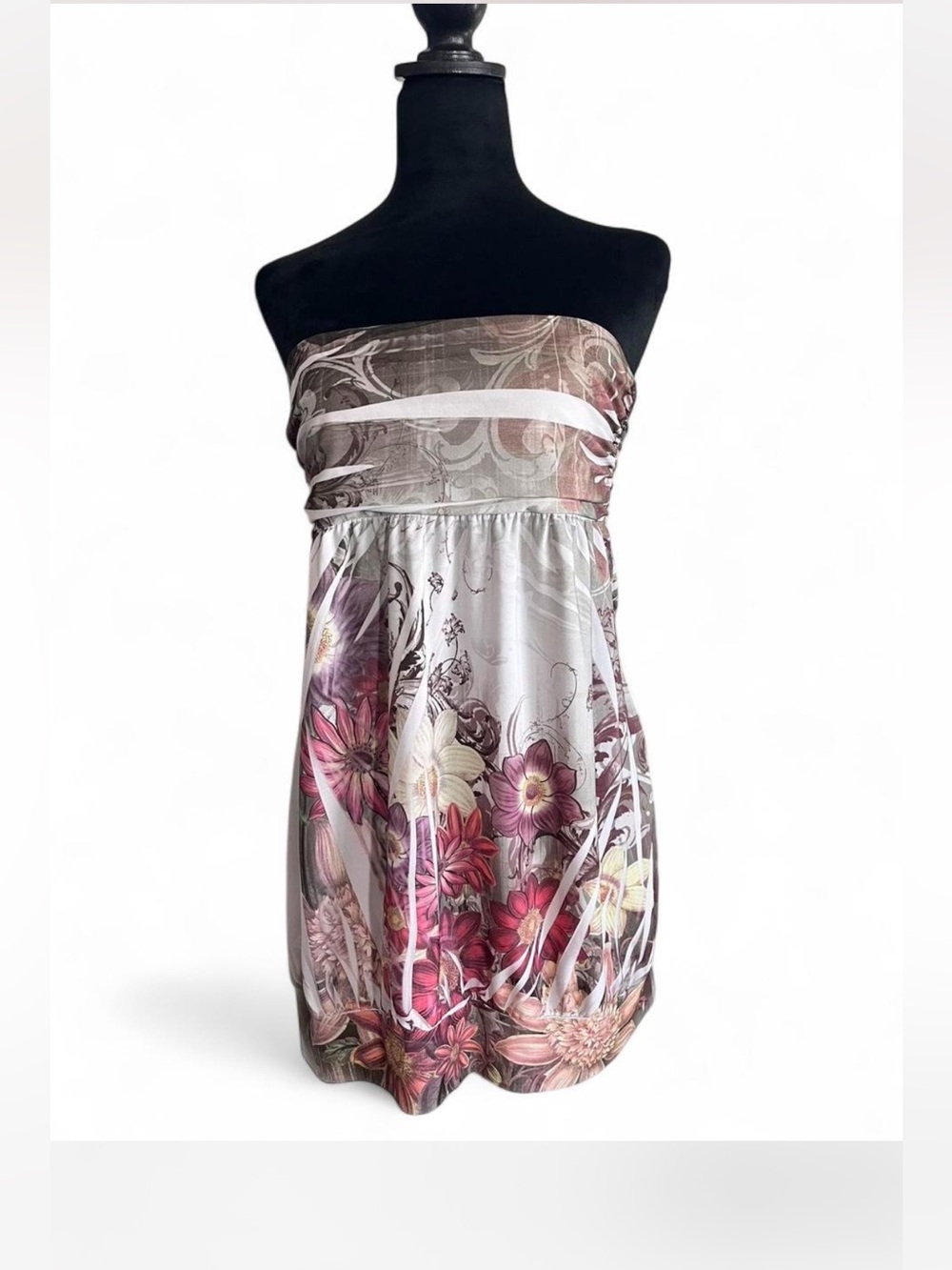 Papaya Strapless Floral top